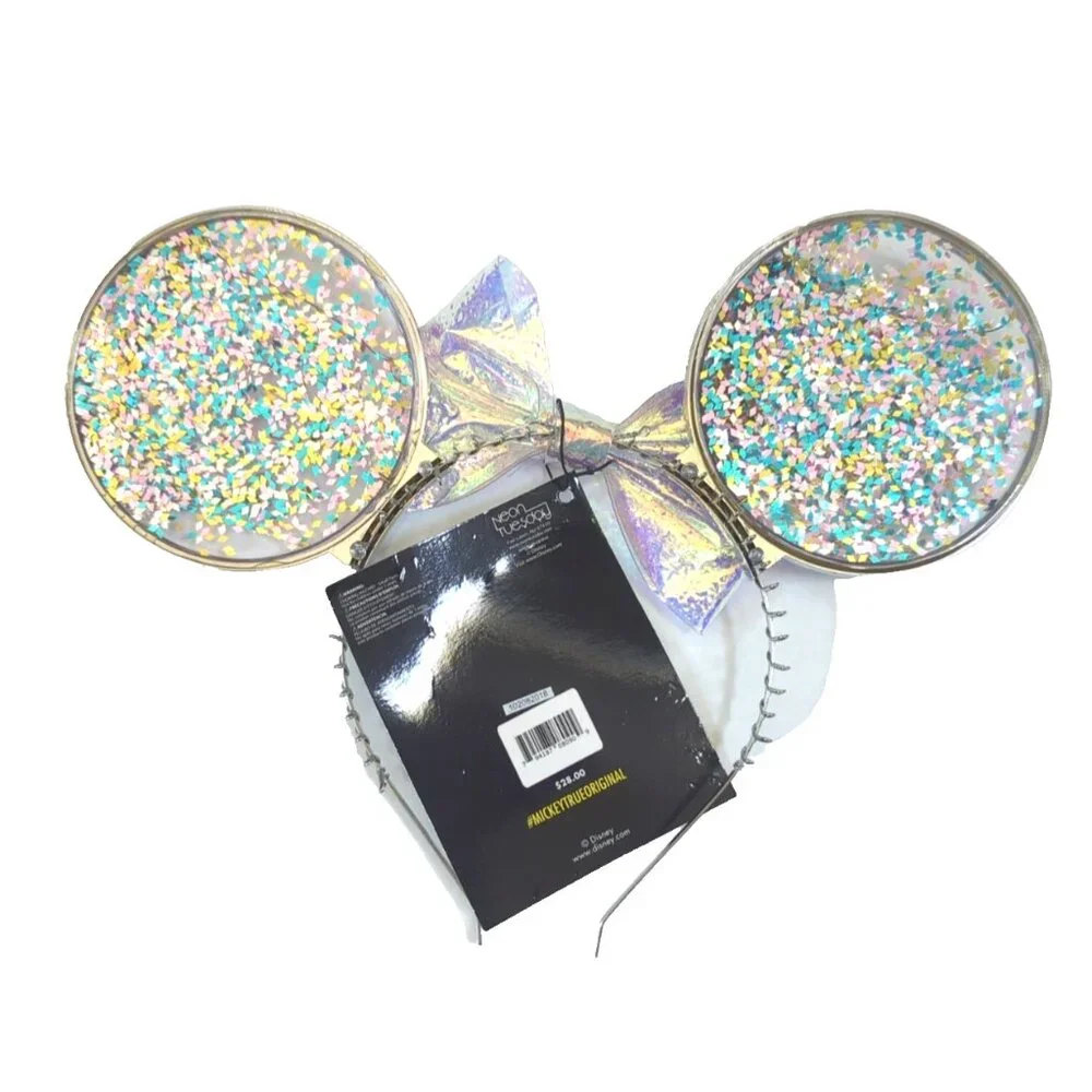 Disney Mickey The‎ True Original Exhibition Ears Glitter Clear New Headband